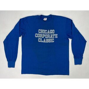 VINTAGE Chicago Corporate Classic Graphic T-shirt Women Medium 80s Single Stitch